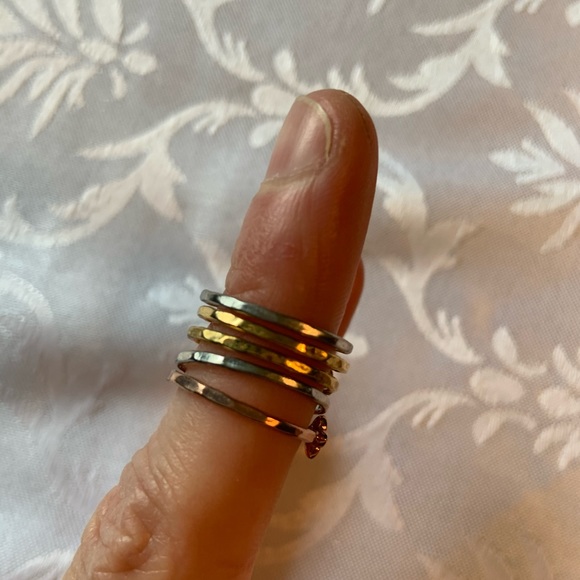 Stella & Dot Stackable rings - mixed metal - Picture 3 of 3